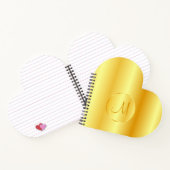 Gold look Elegant Monogram Sjabloon Trendy Notitieboek (Binnen)