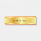 Gold Look Elegant Roos Goud Moderne Sjabloon Deurbordje (Voorkant)