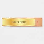 Gold Look Elegant Roos Goud Moderne Sjabloon Deurbordje (Voorkant)