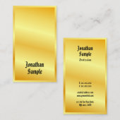 Gold look elegant Sjabloon klassieke oude stijltek Visitekaartje (Voorkant / Achterkant)