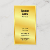 Gold look elegant Sjabloon klassieke oude stijltek Visitekaartje (Achterkant)