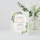 Gold Look Geometrische Lijst Bloemen Vrijgezellenf Kaart (Staand voorkant)