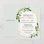 Gold Look Geometrische Lijst Bloemen Vrijgezellenf Kaart (Voorkant / Achterkant)