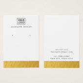 Gold look-grens aangepaste logo-oorenkaart visitekaartje (Voorkant /achterkant)