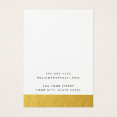 Gold look-grens aangepaste logo-oorenkaart visitekaartje (Achterkant)