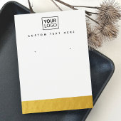 Gold look-grens aangepaste logo-oorenkaart visitekaartje