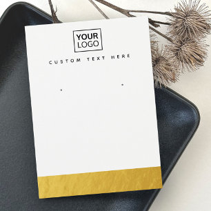 Gold look-grens aangepaste logo-oorenkaart visitekaartje