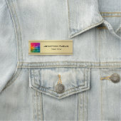 Gold Look Medewerker Personeel Crew Foto Afbeeldin Naamplaatje (In situ)