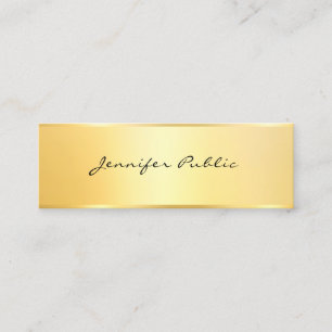 Gold look minimaliseert de moderne legante Sjabloo Mini Visitekaartje