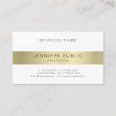 Gold look minimaliseert de moderne, professionele  visitekaartje (Achterkant)