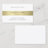 Gold look Modern Clean Plain Professional elegant Visitekaartje (Voorkant / Achterkant)