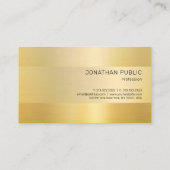 Gold look Modern elegant, eenvoudig design Sjabloo Visitekaartje (Achterkant)