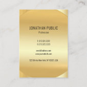 Gold look Modern Elegant Luxury Sjabloon - Aangepa Visitekaartje (Achterkant)
