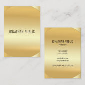 Gold look Modern Elegant Luxury Sjabloon - Aangepa Visitekaartje (Voorkant / Achterkant)
