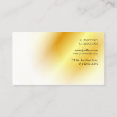Gold look Modern Elegant Minimalist Sjabloon Visitekaartje (Achterkant)