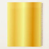 Gold look Modern Elegant Monogram Aangepaste Sjabl Planner (Achterkant)