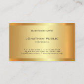 Gold Look Modern Elegant Sjabloon Professional Visitekaartje (Achterkant)