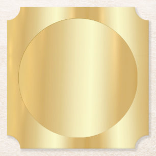 Gold look Modern Glamor Blank Elegant Sjabloon Kartonnen Onderzetters