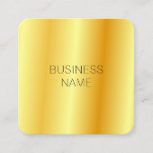 Gold look Modern Glamor Corporate Company Vierkante Visitekaartje (Voorkant)