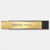 Gold look Modern Glamoureuze Sjabloon Populair Deurbordje (Voorkant)