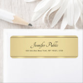 Gold look Modern Hand Script Elegant gecalligrafee Etiket (Insitu)