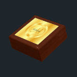 Gold look Modern Monogram Elegant Sjabloon Cadeaudoosje<br><div class="desc">Gold Kijk Modern Monogram Elegant Sjabloon Wooden Jewelry Keepslag Golden Oak Gift Box.</div>