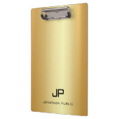 Gold look Modern Monogramed Sjabloon Elegant Klembord (Links)