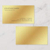 Gold look Modern Professional Elegant Sjabloon Visitekaartje (Voorkant / Achterkant)