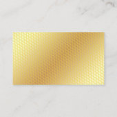 Gold look Modern Professional Elegant Sjabloon Visitekaartje (Achterkant)