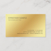 Gold look Modern Professional Elegant Sjabloon Visitekaartje (Voorkant)