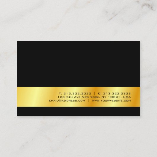 Gold look Modern Professional Elegant Sjabloon Visitekaartje (Achterkant)