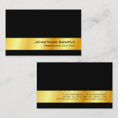 Gold look Modern Professional Elegant Sjabloon Visitekaartje (Voorkant / Achterkant)