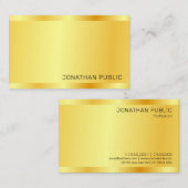 Gold look Modern Professional Trendy Elegant Visitekaartje (Voorkant / Achterkant)