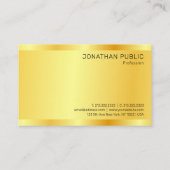 Gold look Modern Professional Trendy Elegant Visitekaartje (Achterkant)