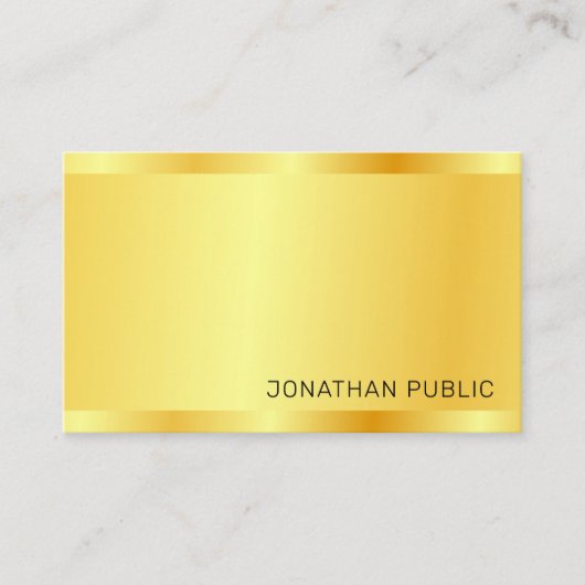 Gold look Modern Professional Trendy Elegant Visitekaartje (Voorkant)