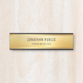 Gold look Modern Sophisticated Trendy Sjabloon Deurbordje (Voorkant)