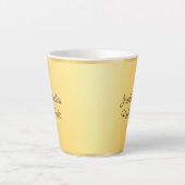 Gold Look Modern Typografie Script Sjabloon Cool Latte Mok (Voorkant)