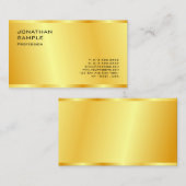 Gold look Moderne, elegante professionele Sjabloon Visitekaartje (Voorkant / Achterkant)
