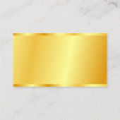 Gold look Moderne, elegante professionele Sjabloon Visitekaartje (Achterkant)