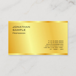Gold look Moderne, elegante professionele Sjabloon Visitekaartje