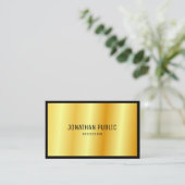 Gold look Moderne, elegante professionele Sjabloon Visitekaartje (Staand voorkant)
