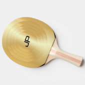 Gold look Monogram Elegant Sjabloon - Aangepast Tafeltennisbatje (Zijkant)