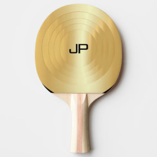 Gold look Monogram Elegant Sjabloon - Aangepast Tafeltennisbatje