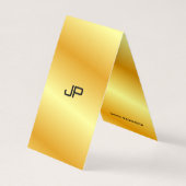 Gold look Monogram Elegant Sjabloon Luxurie Visitekaartje (Achterkant)