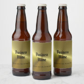 Gold look Old Style Handwrited Script-Sjabloon Bier Etiket (Flessen)