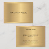Gold look Professional Glamor Modern Sjabloon Visitekaartje (Voorkant / Achterkant)