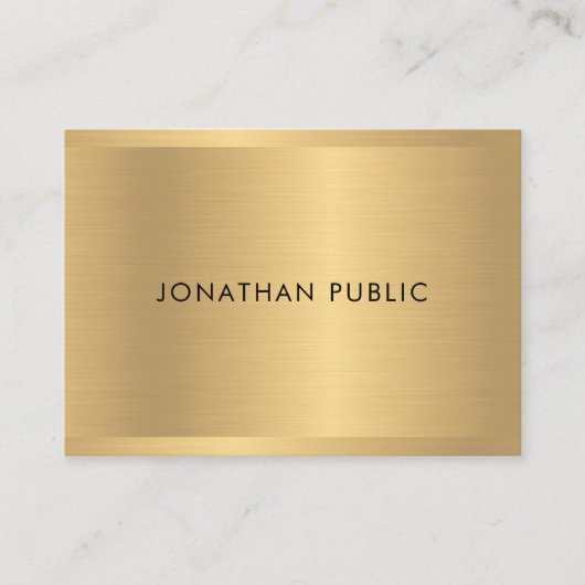 Gold look Professional Glamor Modern Sjabloon Visitekaartje (Voorkant)