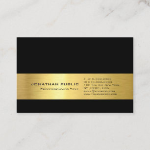 Gold look Professional modern design elegant zwart Visitekaartje