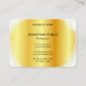 Gold look Professional Moderne, elegante Sjabloon Visitekaartje (Achterkant)