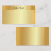 Gold Look Sjabloon Calligrafie Script Naam Elegant (Voorkant / Achterkant)